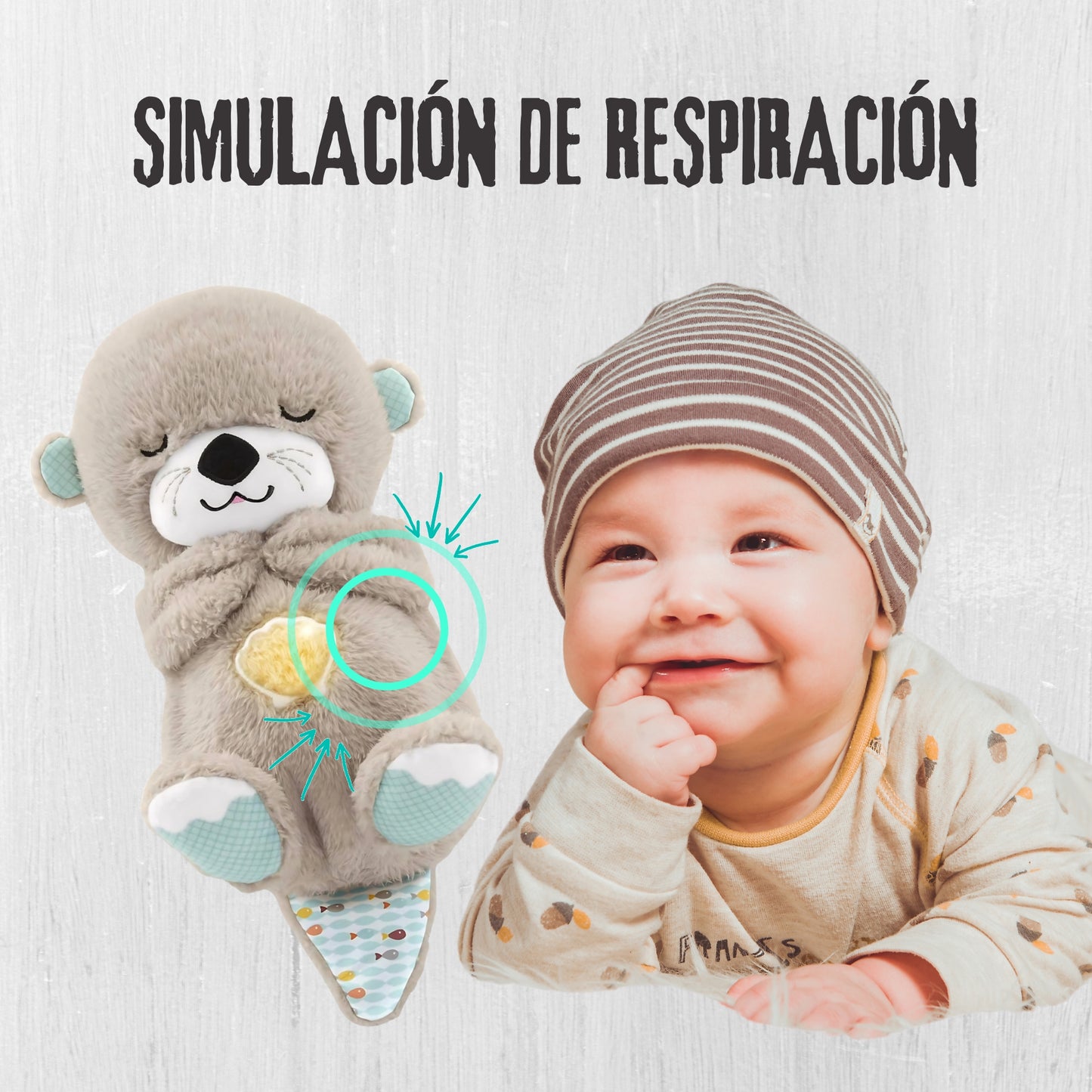 Peluche que respira para dormir - Nutria Otter