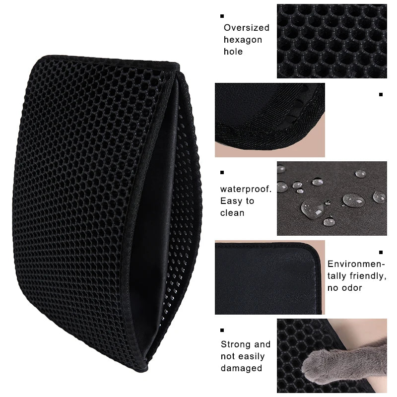 Almohadilla de Arena para Gatos con Filtro de Seguridad