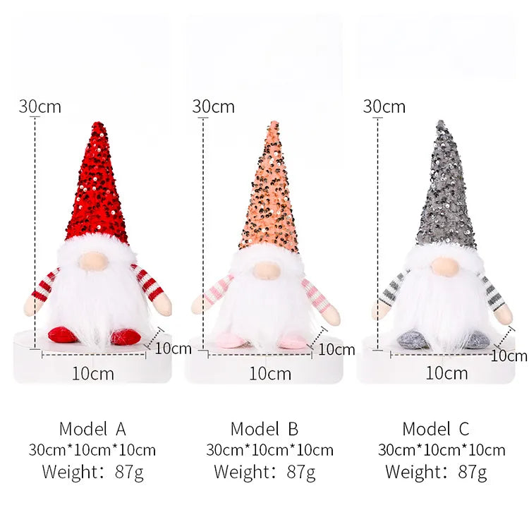 Christmas Doll Elf Gnome with Led Light