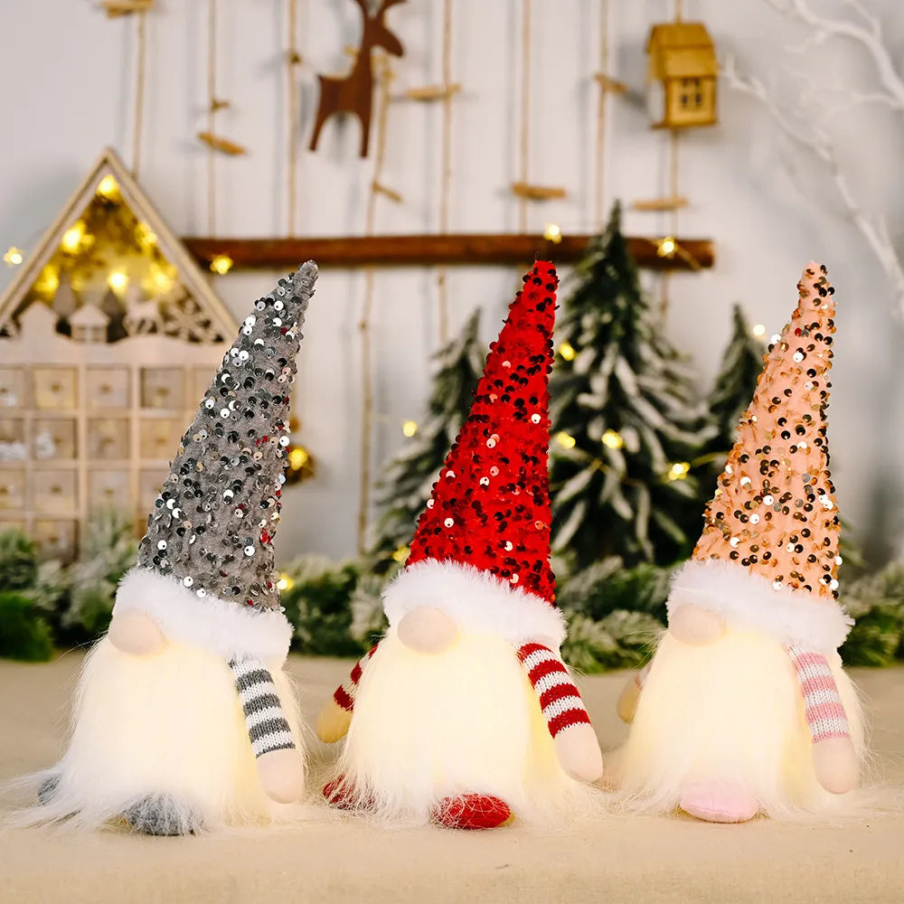 Christmas Doll Elf Gnome with Led Light