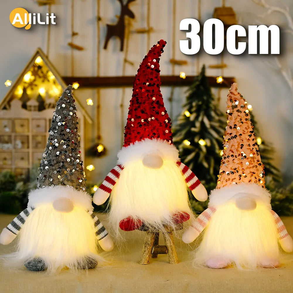 Christmas Doll Elf Gnome with Led Light