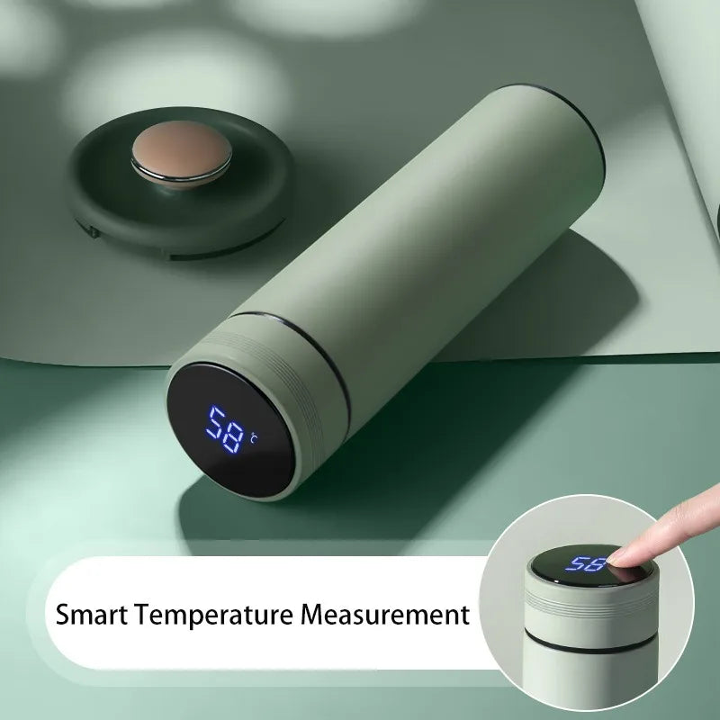 Botella de agua inteligente de 500 ml con indicador de temperatura