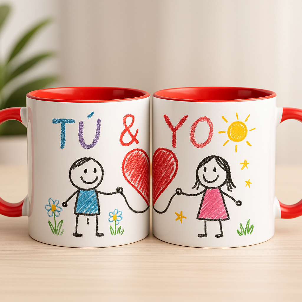 Taza “Dibujo de tu Peque” – 325 ml, doble cara, vista previa incluida
