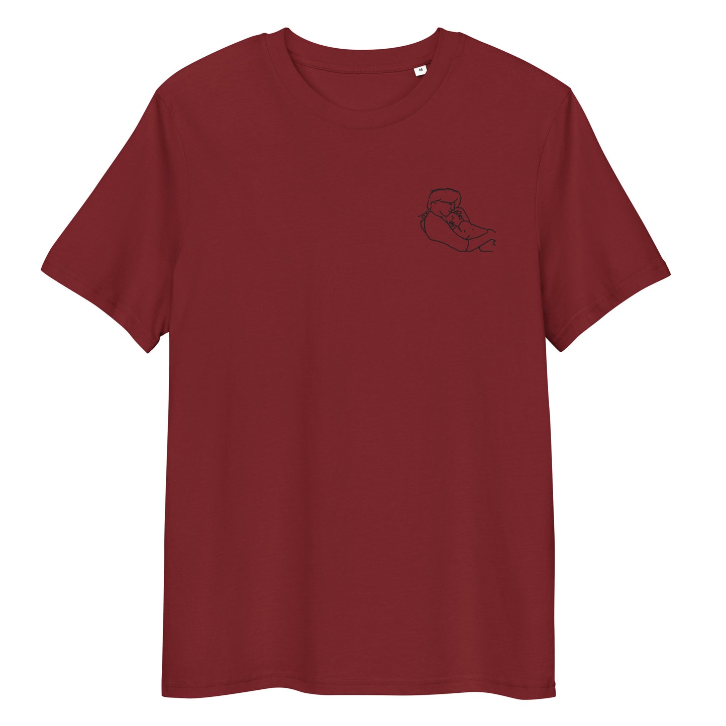 Camiseta Premium bordada personalizada con foto - silueta