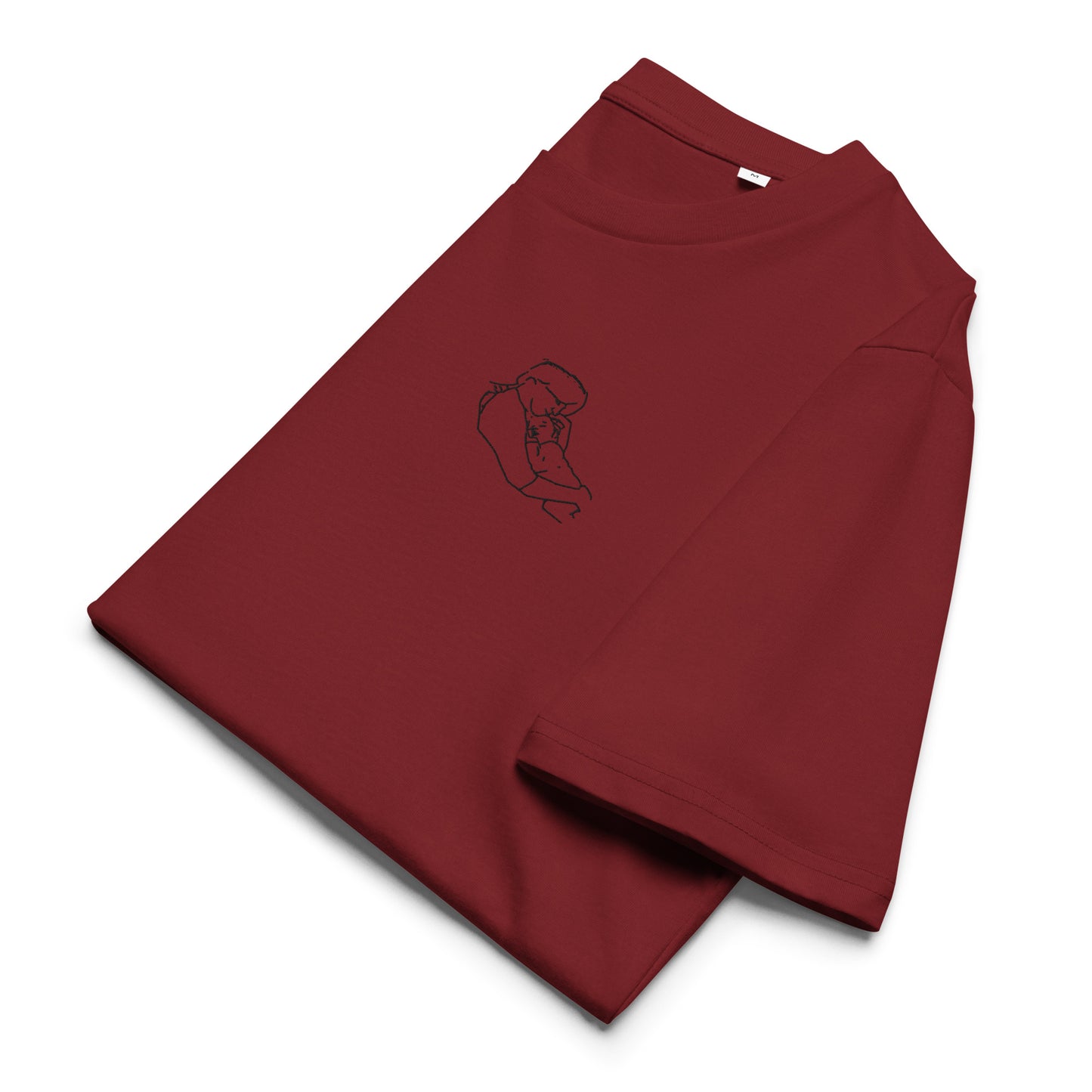 Camiseta Premium bordada personalizada con foto - silueta