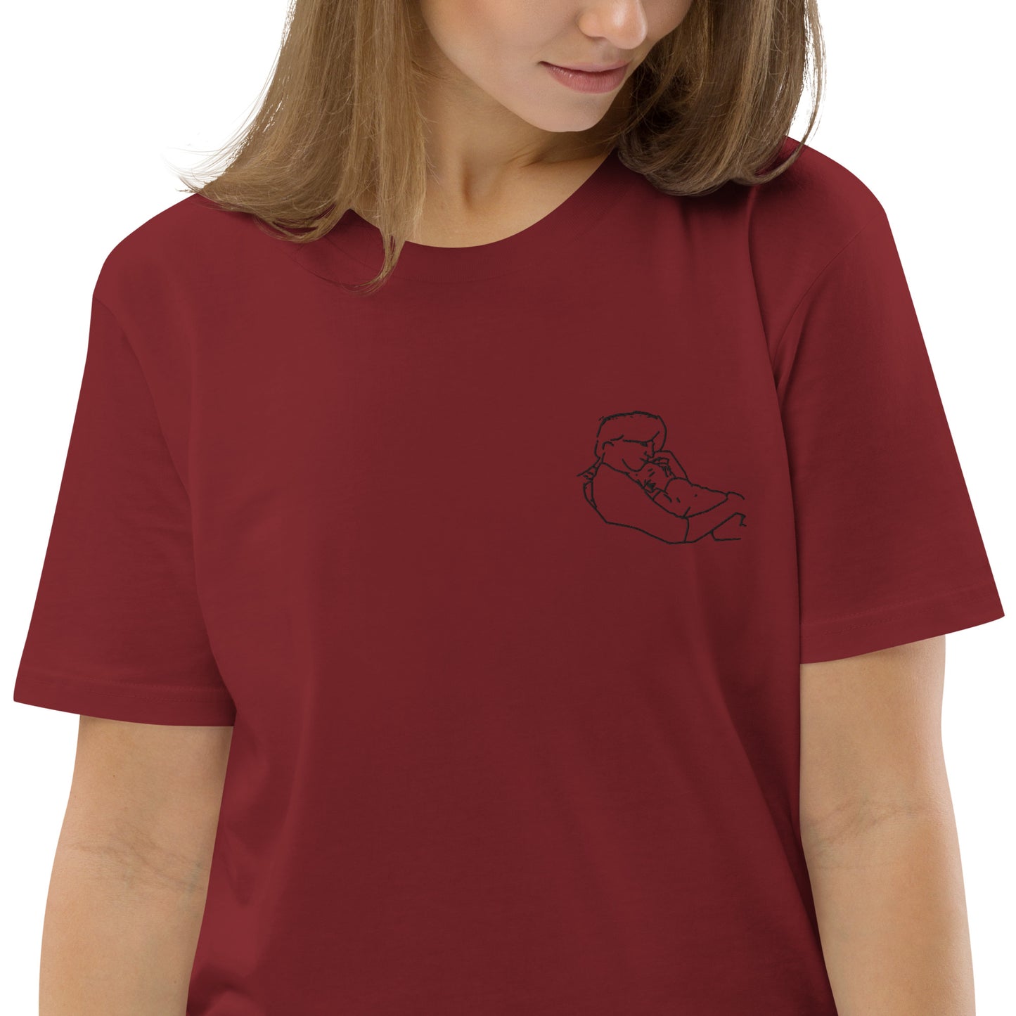 Camiseta Premium bordada personalizada con foto - silueta