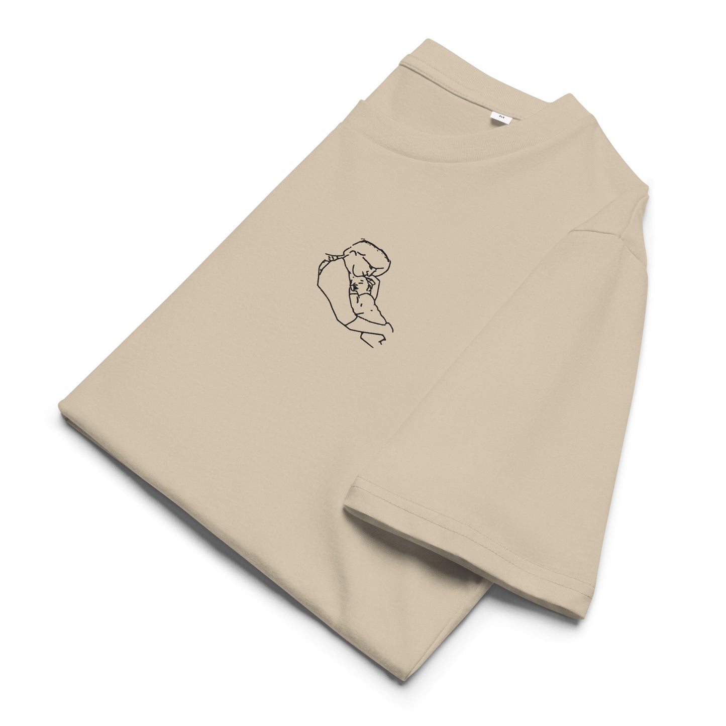 Camiseta Premium bordada personalizada con foto - silueta