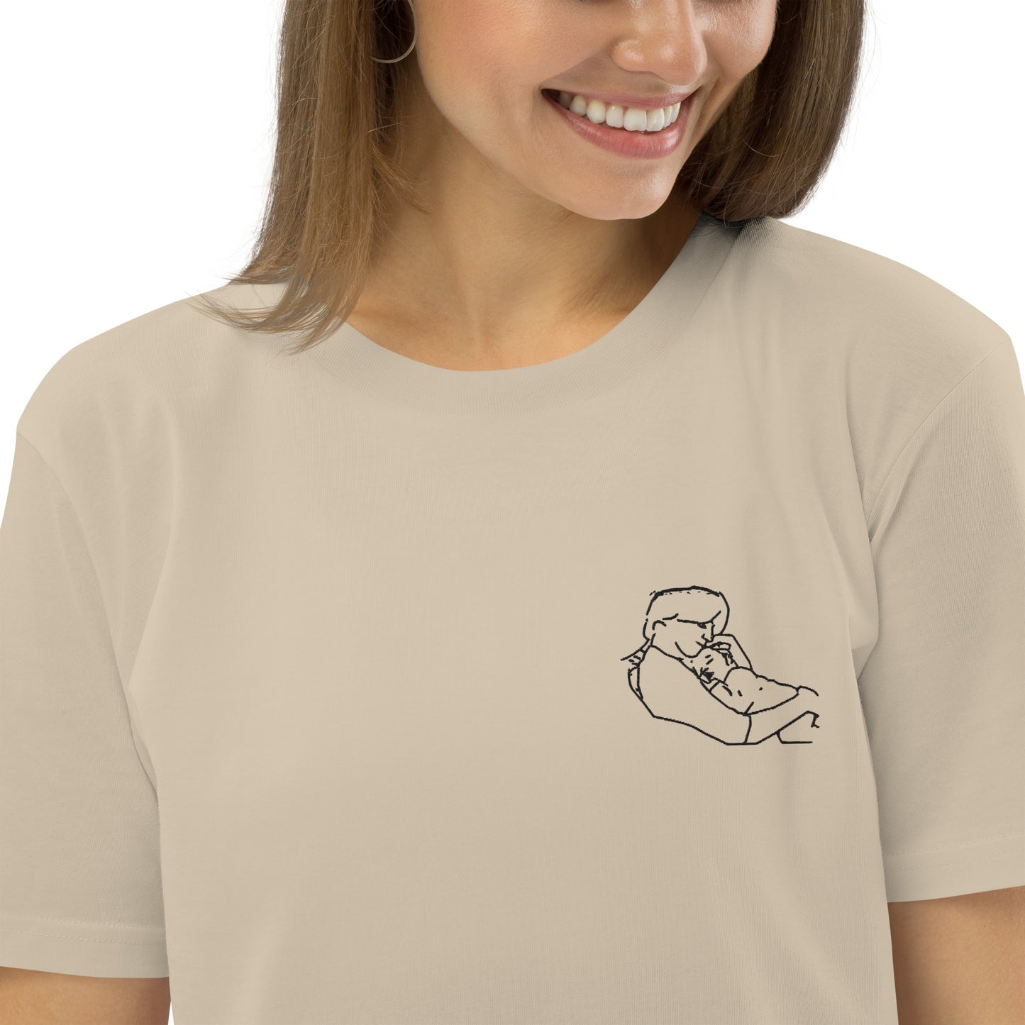 Camiseta Premium bordada personalizada con foto - silueta