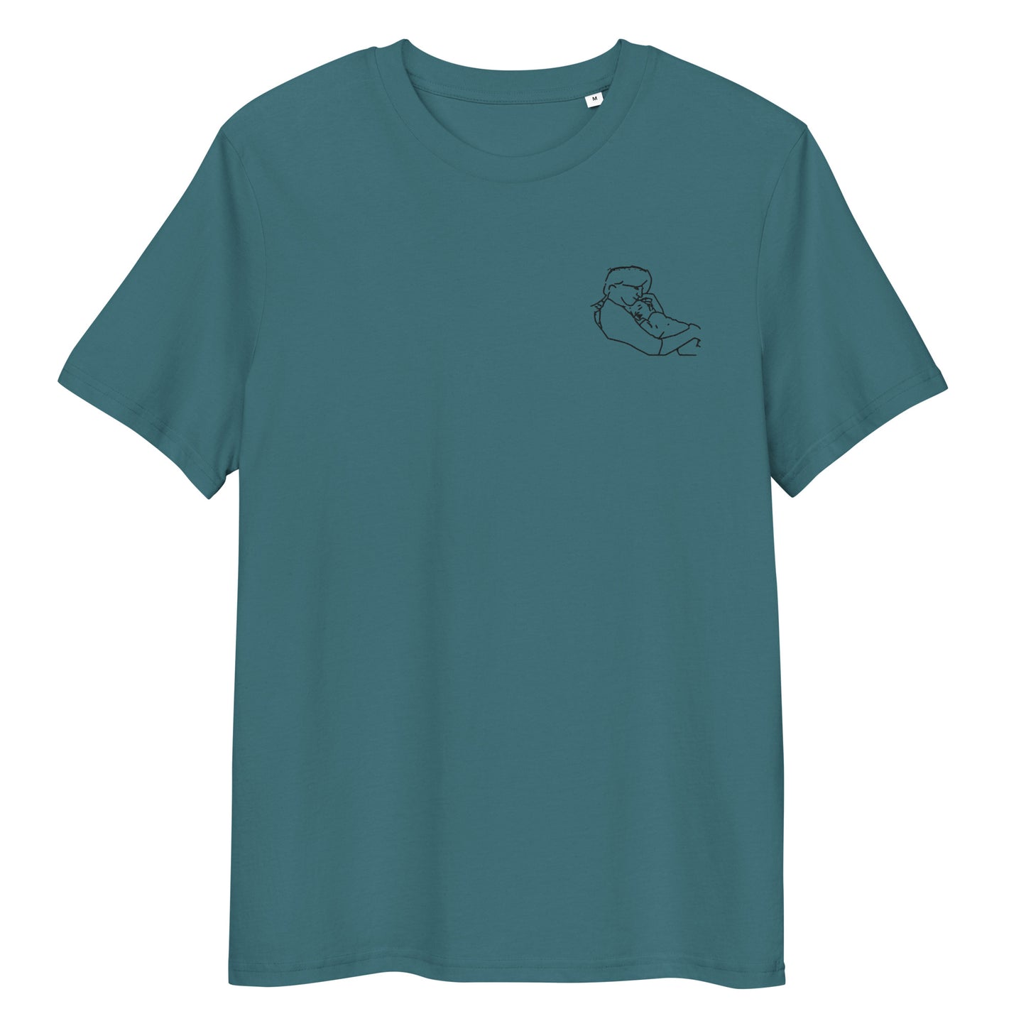 Camiseta Premium bordada personalizada con foto - silueta