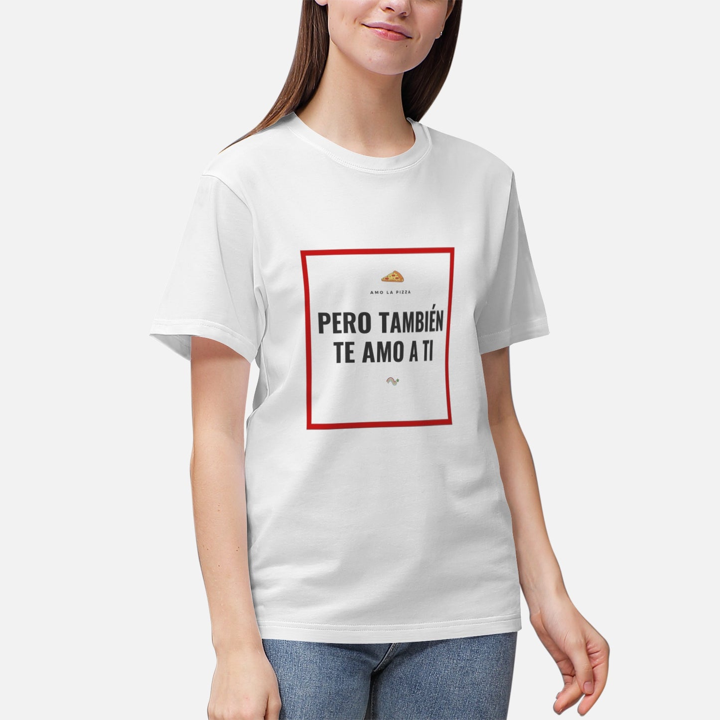 Amo la pizza - camiseta manga corta unisex