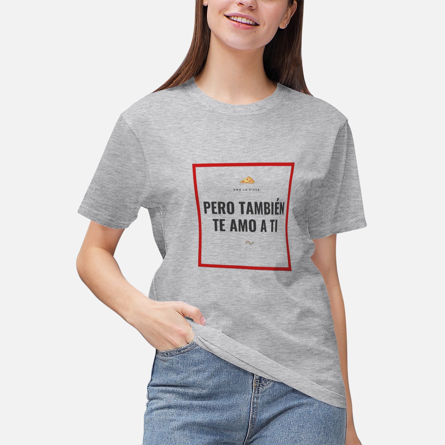 Amo la pizza - camiseta manga corta unisex