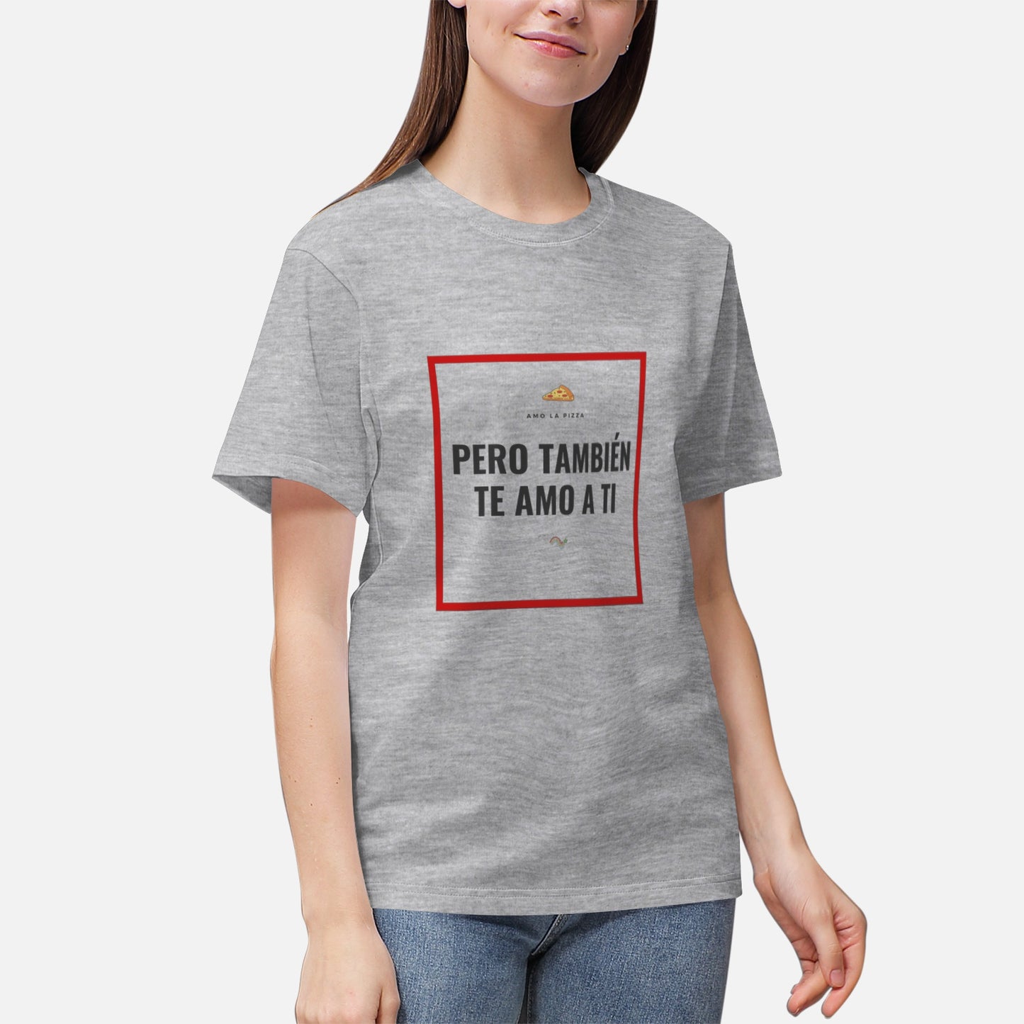 Amo la pizza - camiseta manga corta unisex