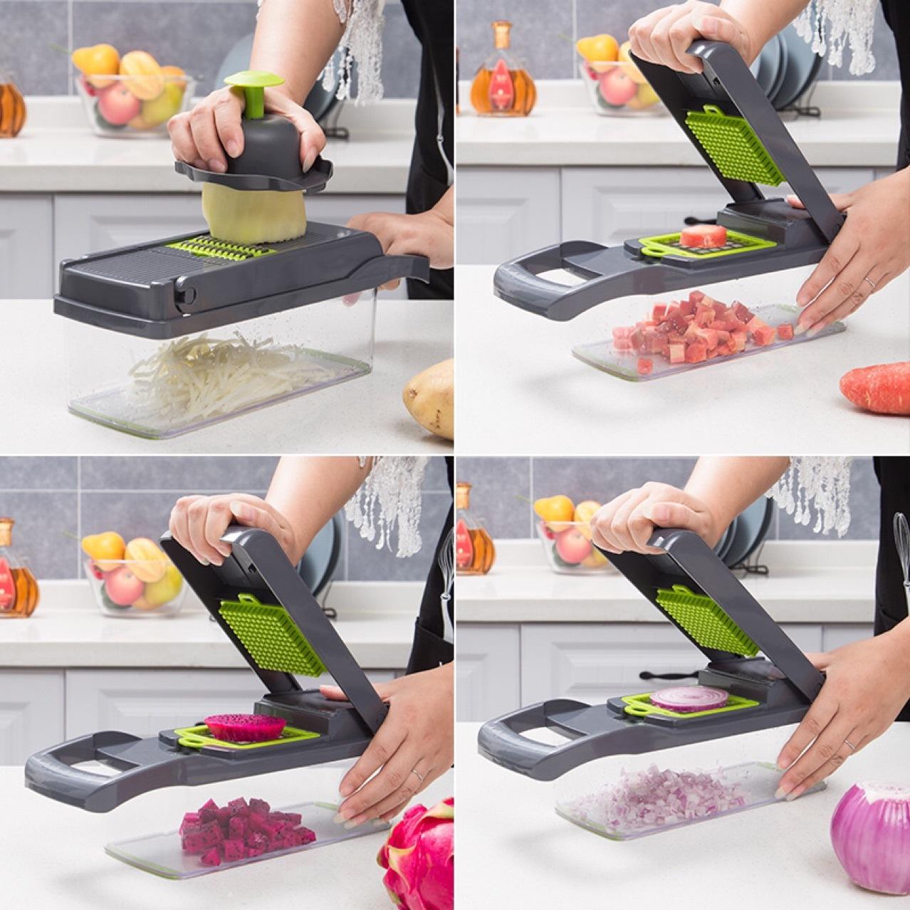 Cortador de Verduras Multiusos 12 Tipos de Corte en 1