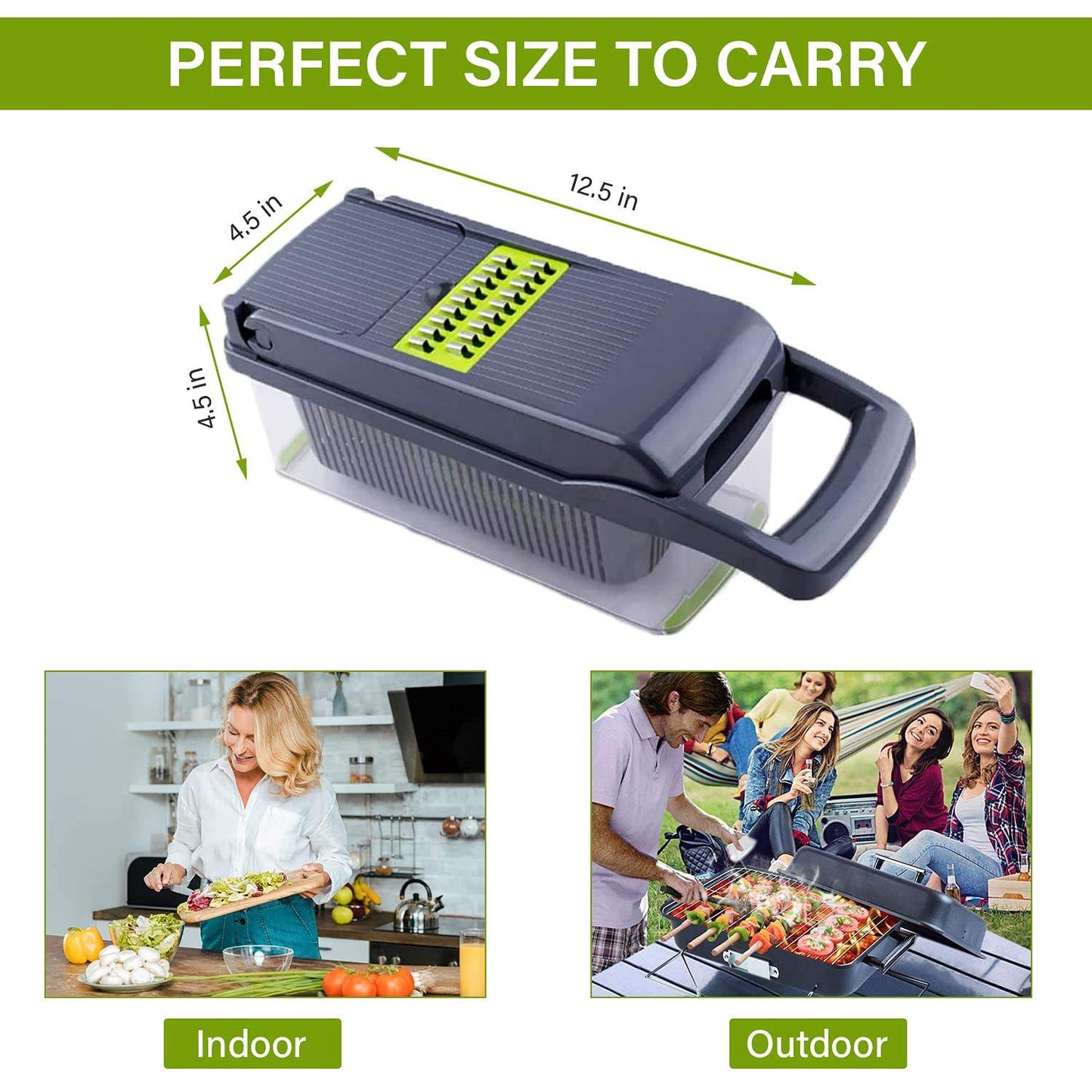 Cortador de Verduras Multiusos 12 Tipos de Corte en 1