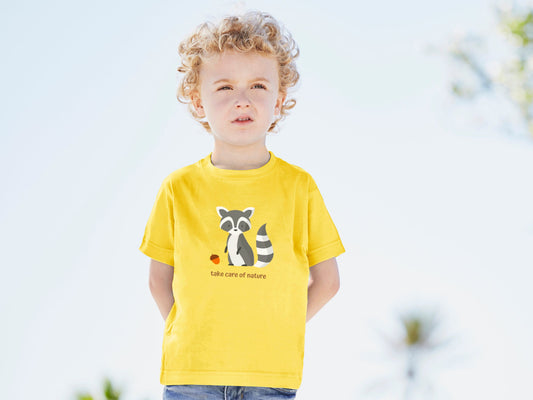 Mapache - Camiseta kids "take care of nature"
