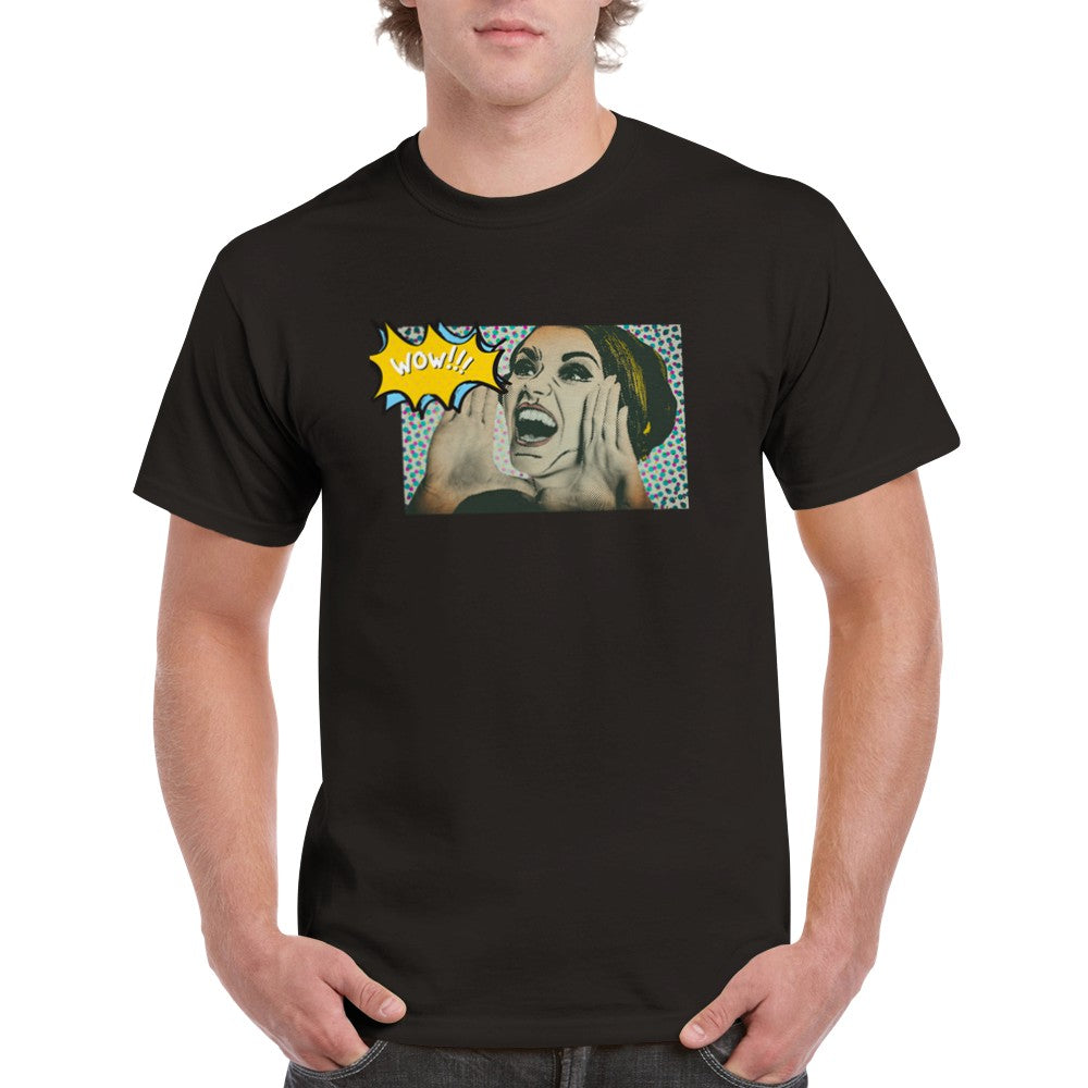 WoW Pop art - Camiseta de cuello redondo unisex