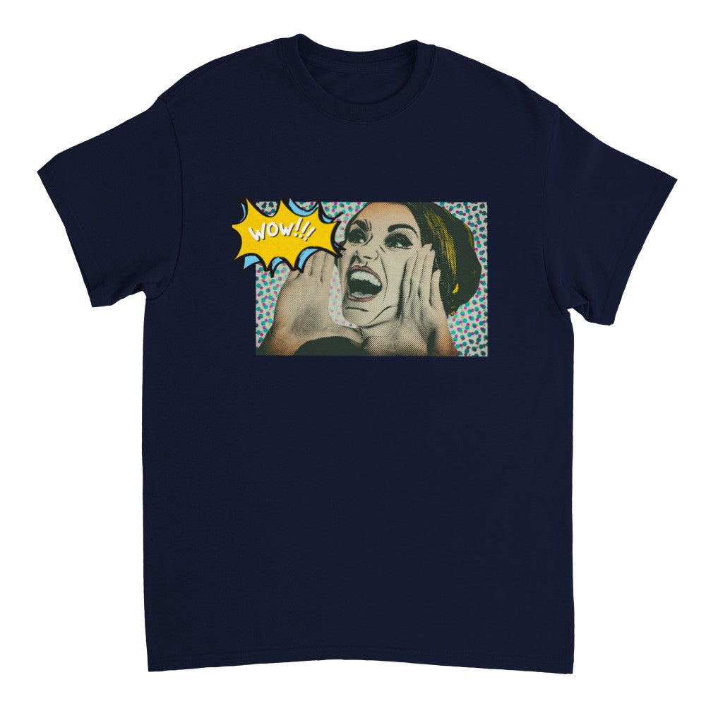 WoW Pop art - Camiseta de cuello redondo unisex