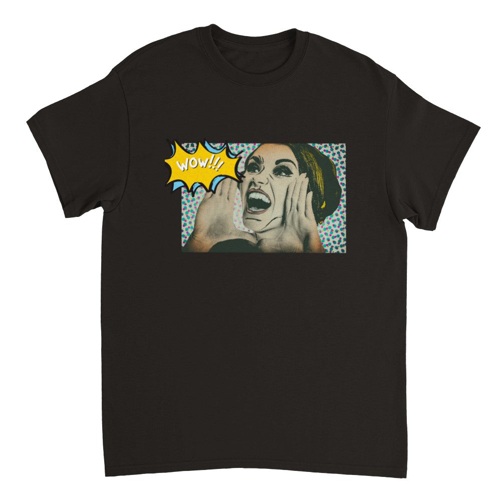 WoW Pop art - Camiseta de cuello redondo unisex