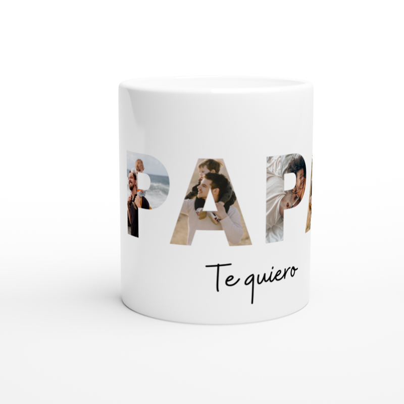 Taza letras con fotos personalizables - Día del padre