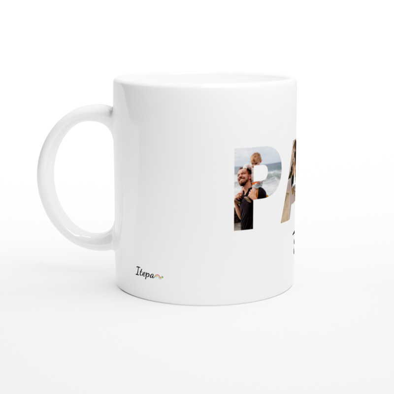 Taza letras con fotos personalizables - Día del padre