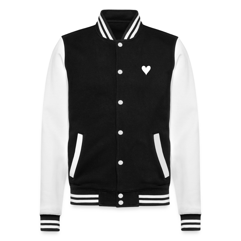 Cazadora universitaria - negro/blanco