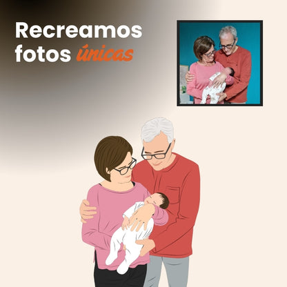 Retrato de foto personalizado minimal