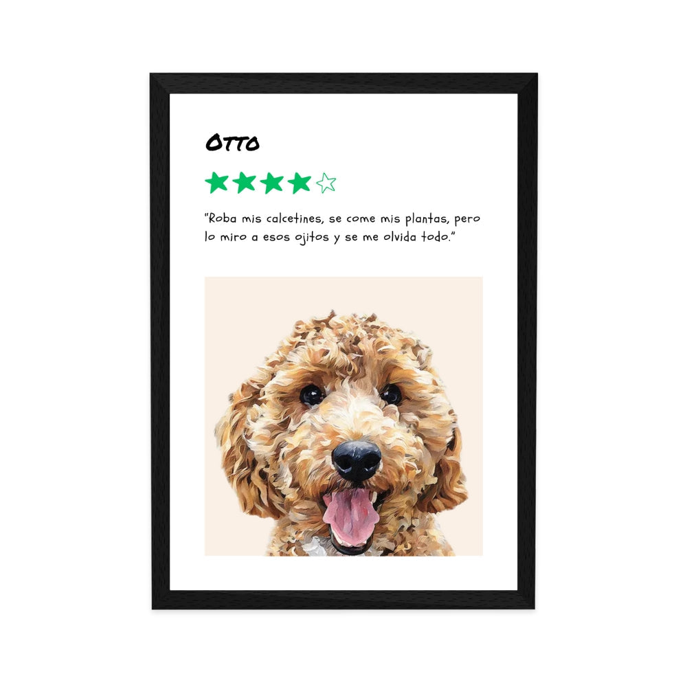 Retrato de mascota personalizado formato reseña