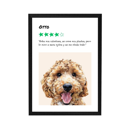 Retrato de mascota personalizado formato reseña