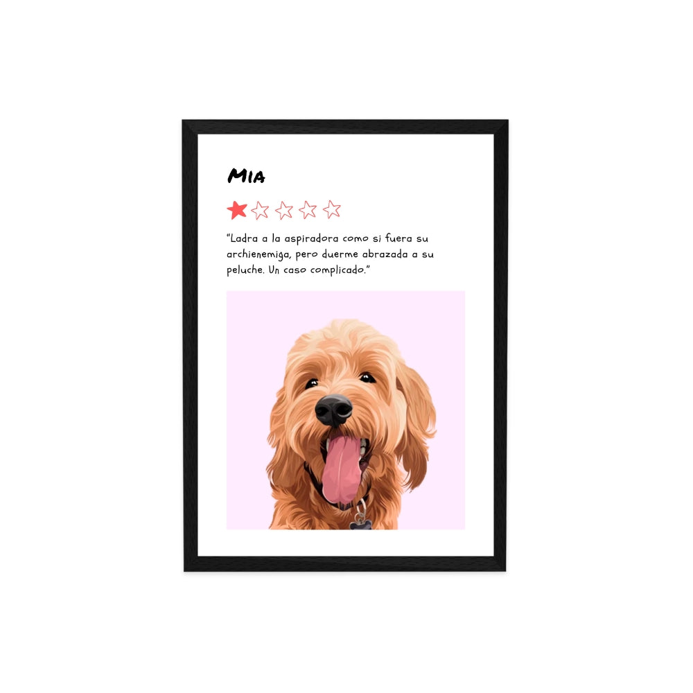 Retrato de mascota personalizado formato reseña