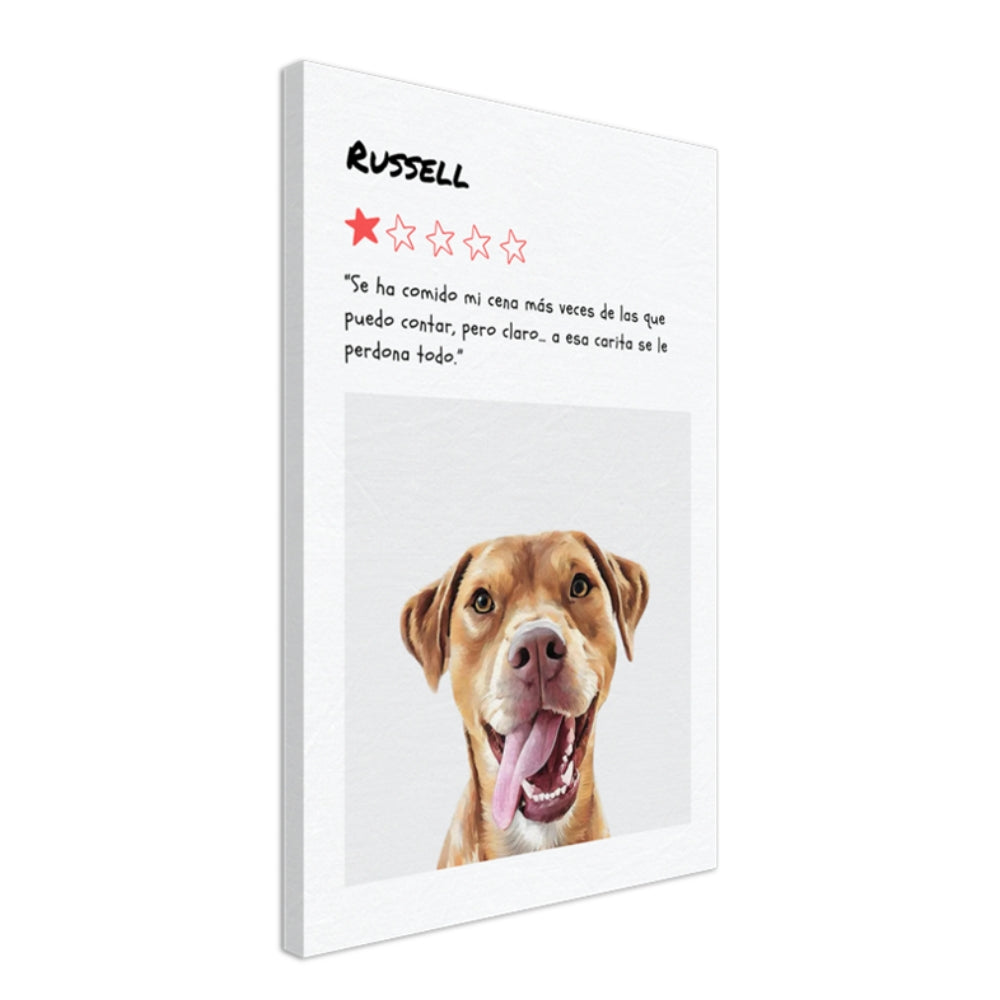 Retrato de mascota personalizado formato reseña