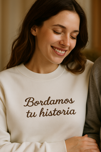 Sudadera bordada personalizada con foto color o silueta