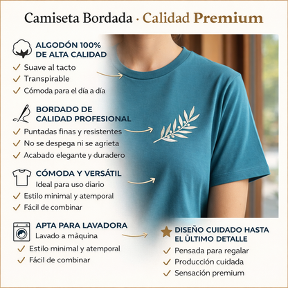 Camiseta bordada personalizada con foto o texto
