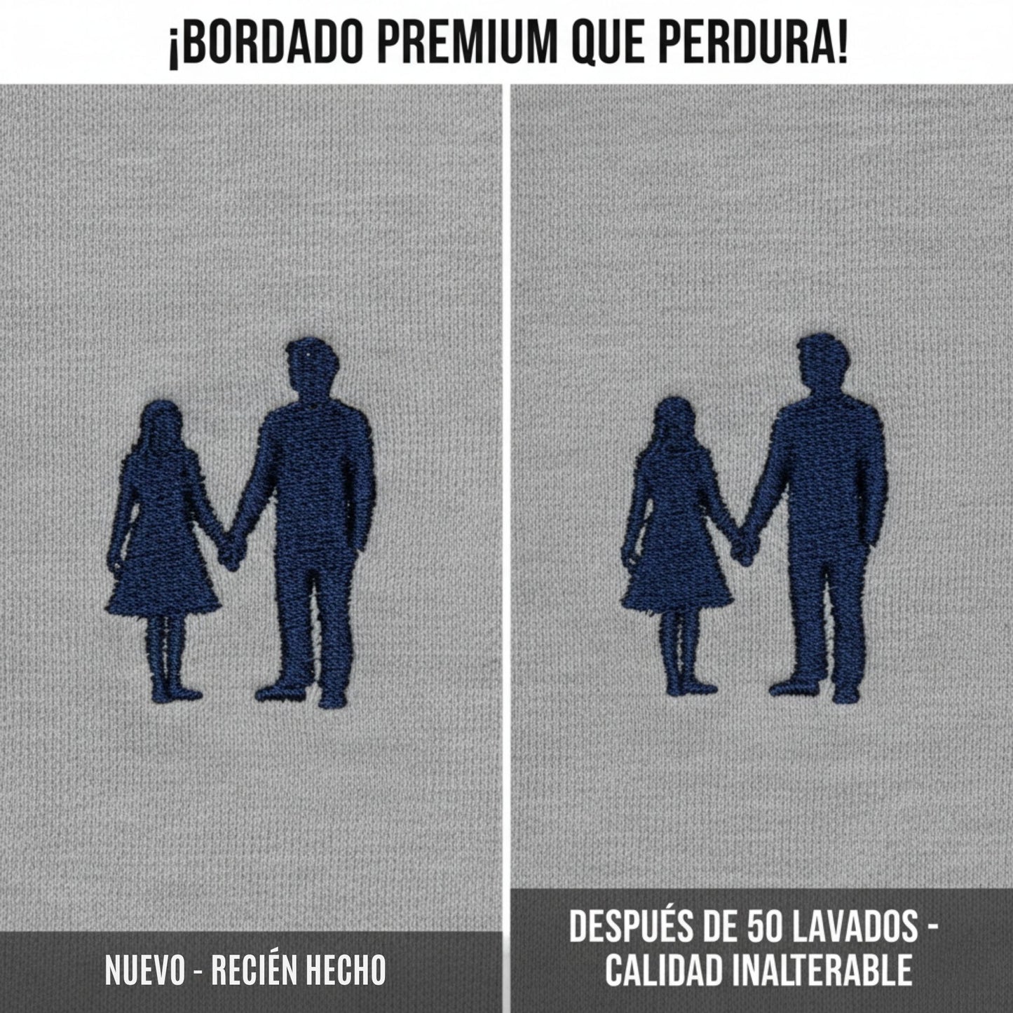 Sudadera bordada personalizada con foto color o silueta