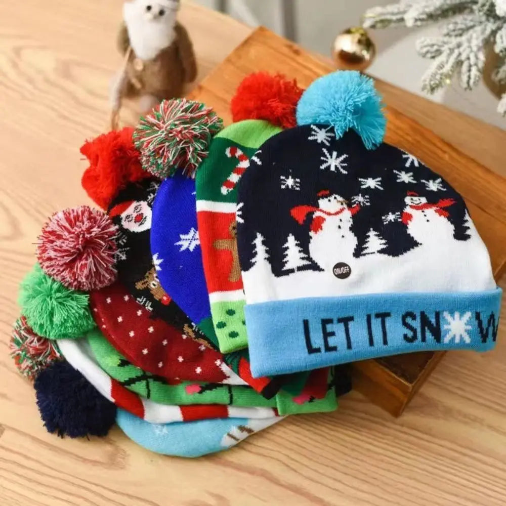 LED Christmas Knitted Hat