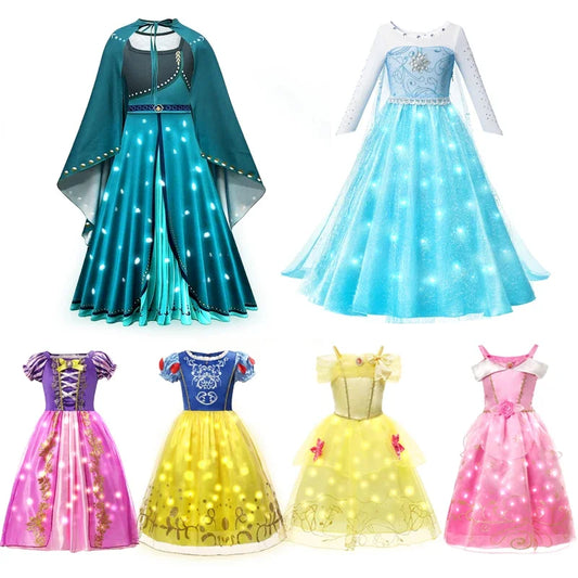 Girl Christmas Glowing Costumess Dress