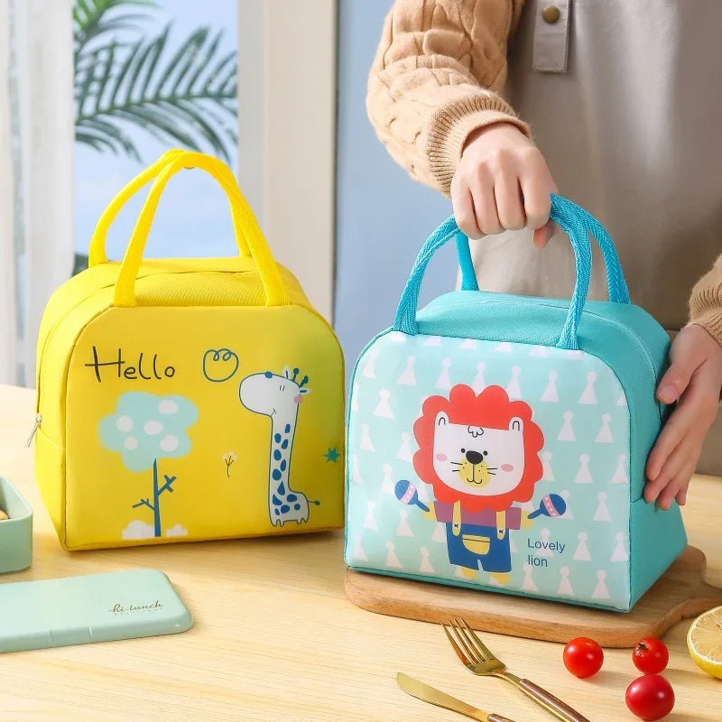 Portable Insulated Thermal Picnic Food Lunch Bag Box Cartoon Tote Food Fresh Cooler Bags Pouch For Women Girl Kids Children Gift