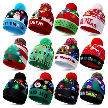 LED Christmas Knitted Hat