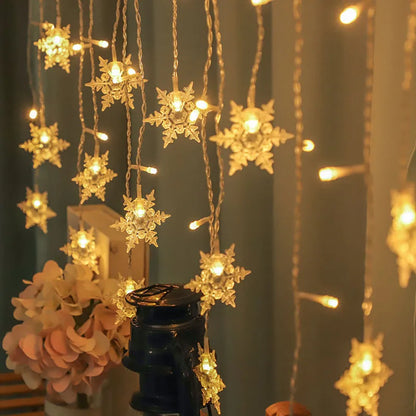 Christmas Led Snowflake Curtain Light