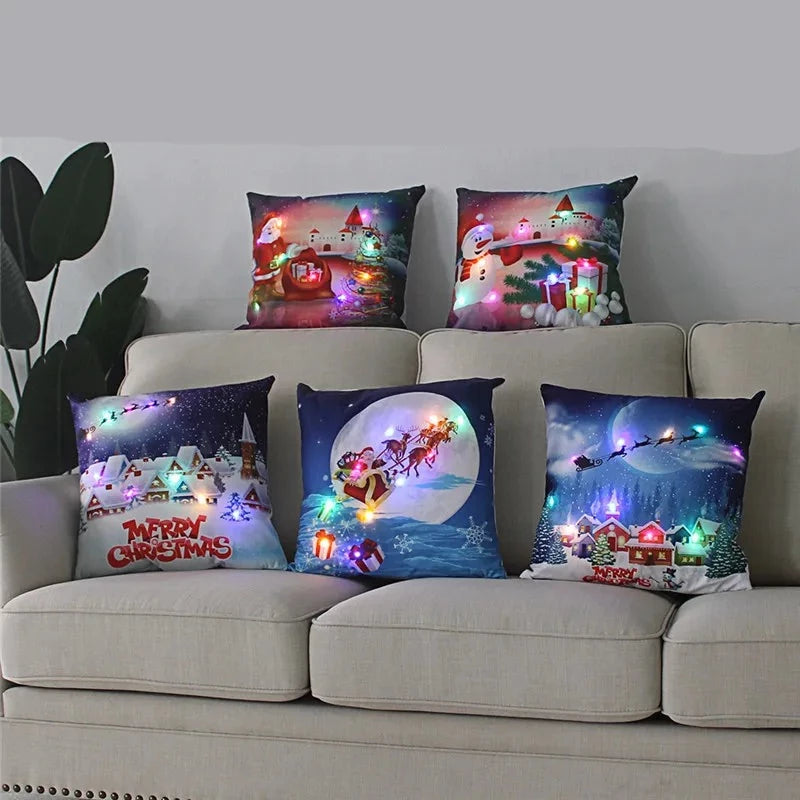 Christmas LED Pillow case