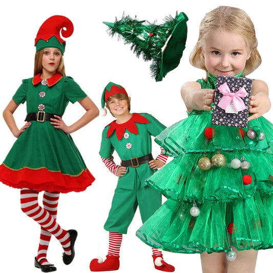 Girls Christmas Tree Costume Dress