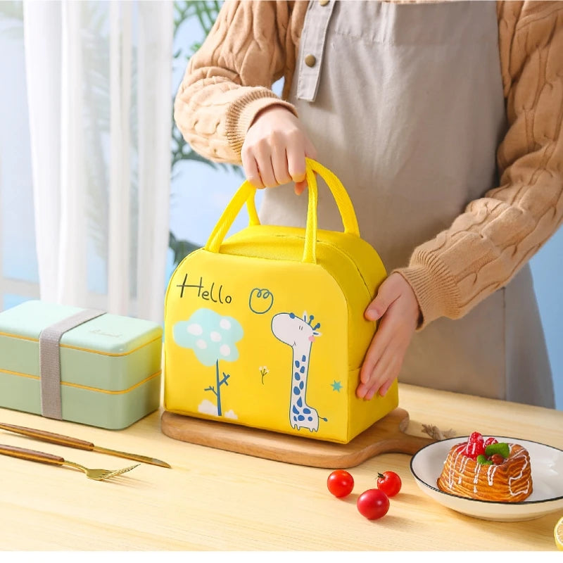 Portable Insulated Thermal Picnic Food Lunch Bag Box Cartoon Tote Food Fresh Cooler Bags Pouch For Women Girl Kids Children Gift