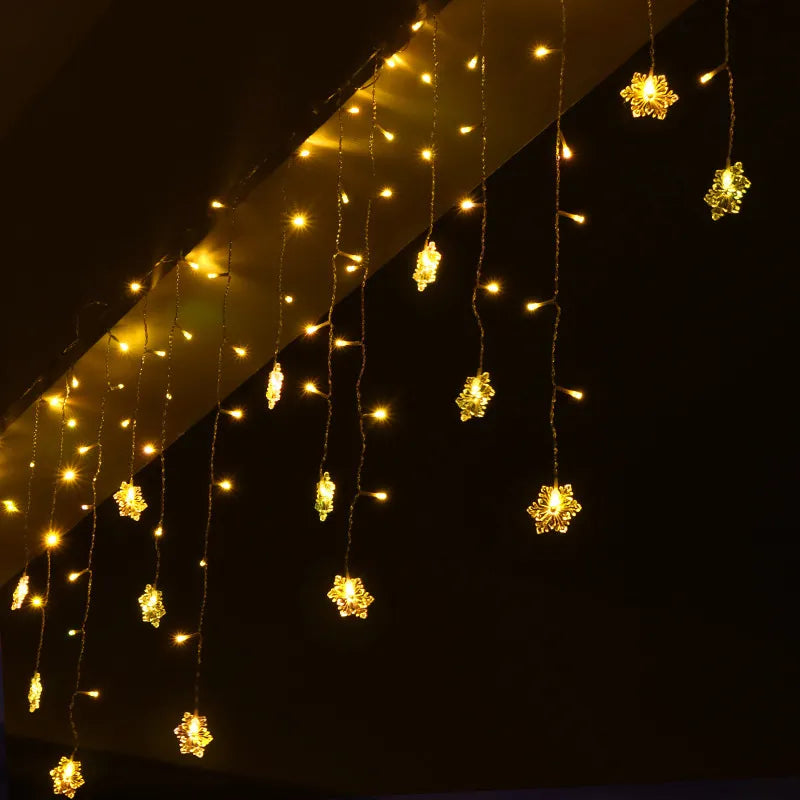 Christmas Led Snowflake Curtain Light