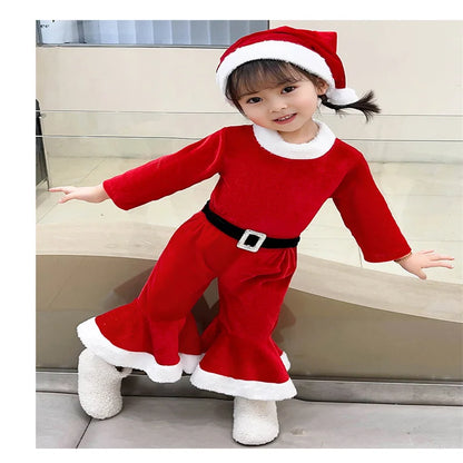 Disfraz Mamá Noel Niña con pantalón