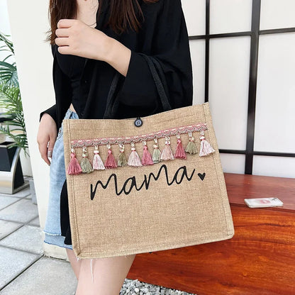 Tote Bag Mama de lino