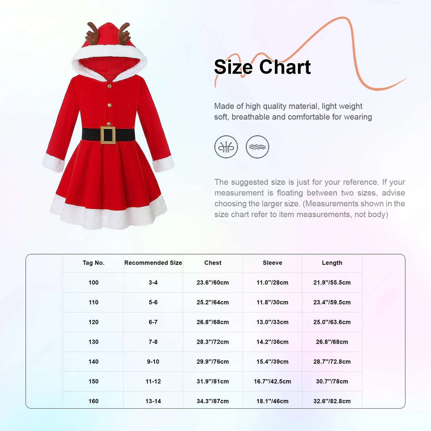 Girls Christmas Santa Claus Dress