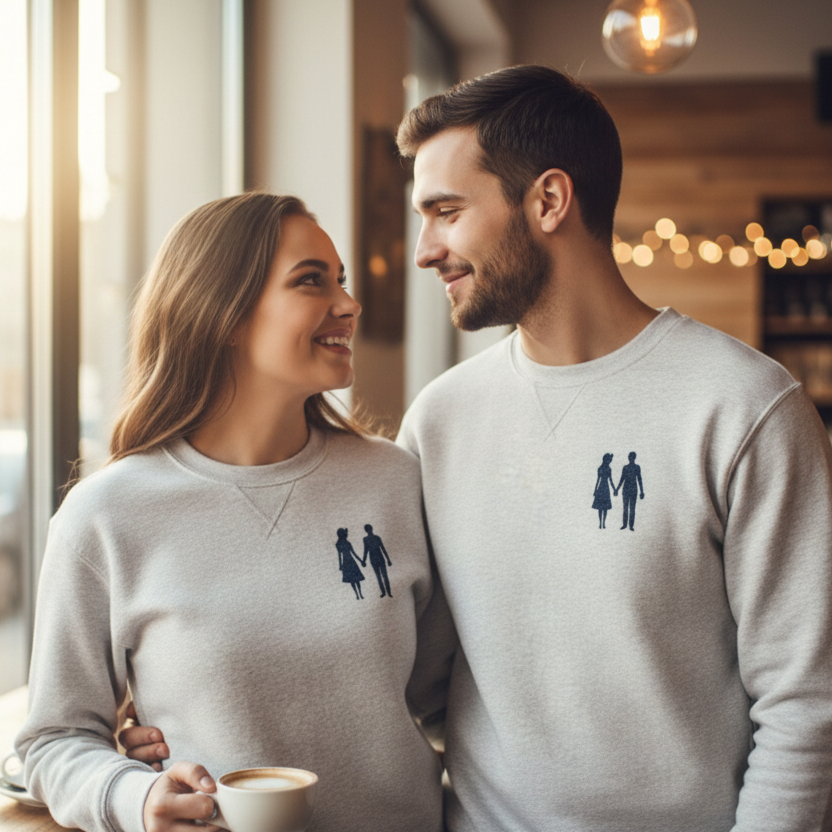 Sudadera bordada personalizada con foto color o silueta