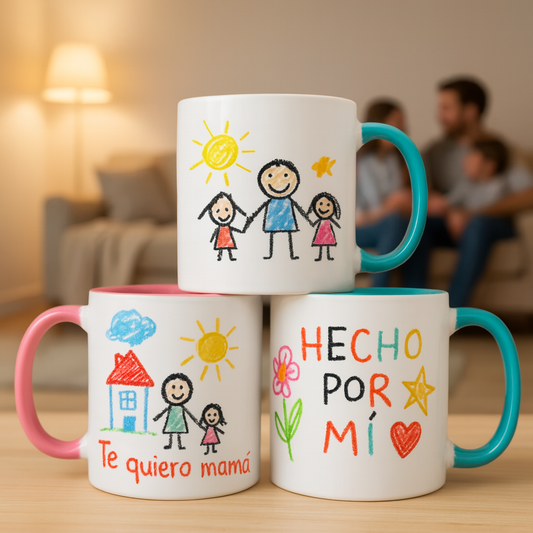 Taza “Dibujo de tu Peque” – 325 ml, doble cara, vista previa incluida