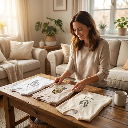 Camiseta bordada personalizada con foto o texto