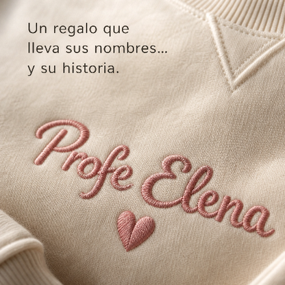 Sudadera bordada personalizada con foto color o silueta