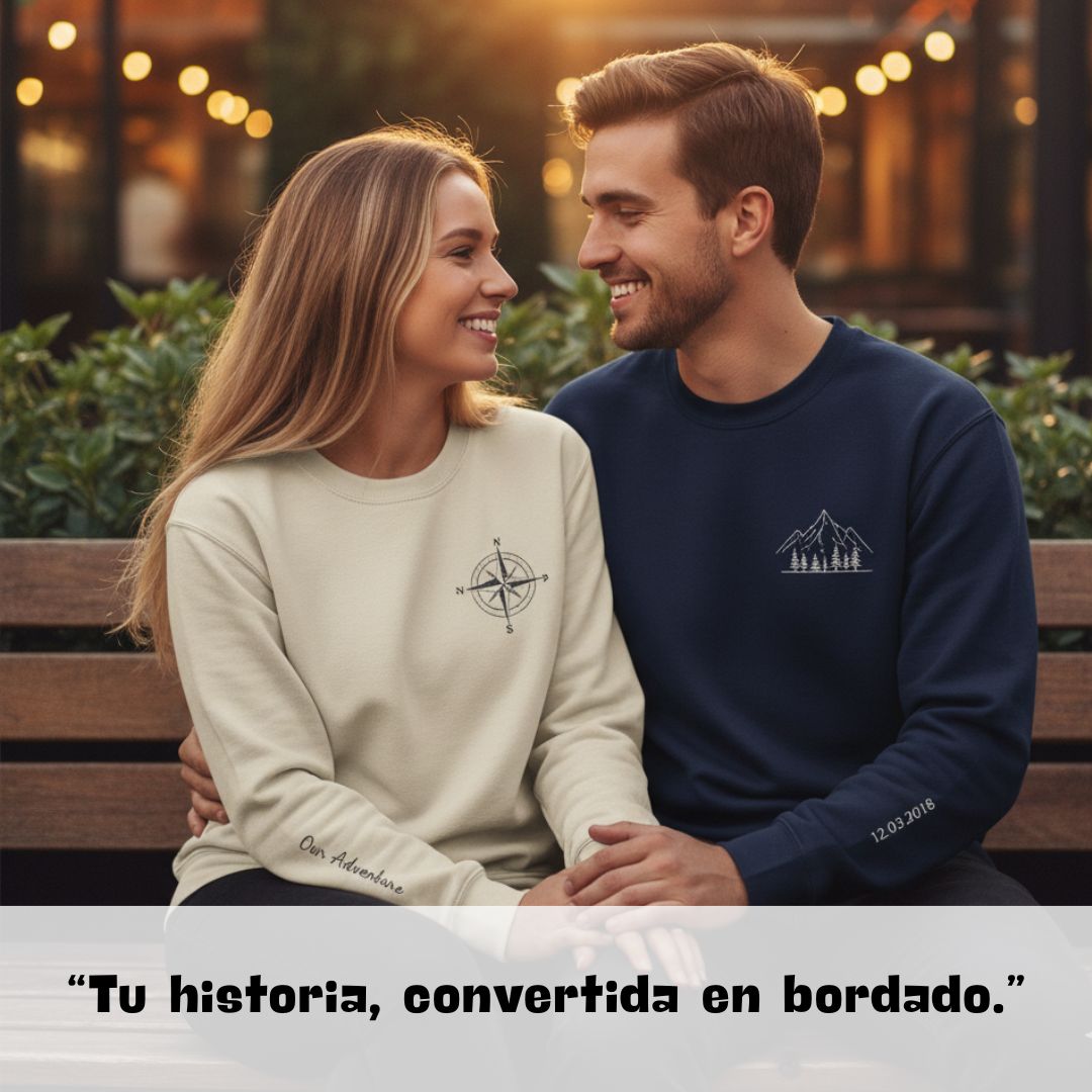 Sudadera bordada personalizada con foto color o silueta